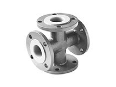 法蘭式不銹鋼襯氟四通